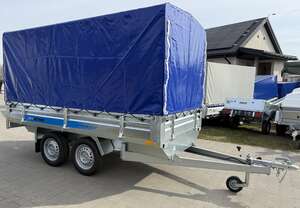 Przyczepa Samochodowa Faro MAGICUS Tandem 263x150cm, DMC: 750kg z plandeką i stelażem H-150 CM