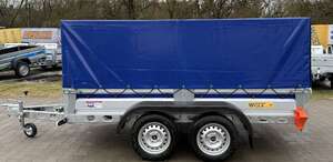 Przyczepka Samochodowa WIOLA Mazovia + 2,72x1,32m, z plandeką i stelażem H-110cmDMC:750kg 